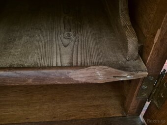 Starožitný dubový psací stůl – neorenesance do prostoru - 8