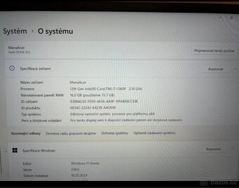 Acer swift 3 celokovový - 8