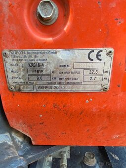 Pásový bagr KUBOTA KX016-4 POWERTILT - 8