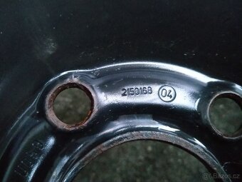 Ocelová kola 6,5J x 15, 5x110, ET 35, zimní pneu 195/65 R15 - 8