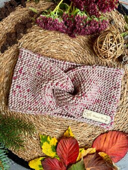 Dámská/dívčí pletená čelenka ,, sv.hnědá" NOVÁ - 8