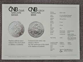 200Kč - 750. výročí úmrtí Zdislavy z Lemberka 2002 PROOF - 8