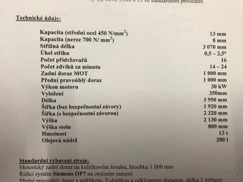 Tabulové hydraulické nůžky Baykal HNC 3100x13, PLC, CNC - 8