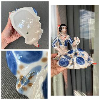 Porcelánová soška Kartářka 15.5 cm, Polonne USSR - 8