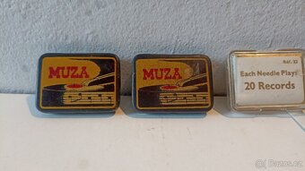 Staré plechové krabičky z jehlami do gramofonů - 8