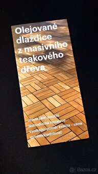 Teakové terasové zahradní dlaždice 30x30x2,5 cm olejované - 8
