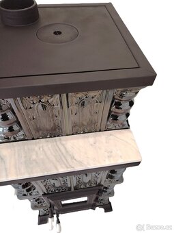 Kachlová kamna Mona s varnou deskou zelená - 8