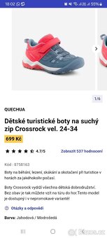 Detske turisticke boty 32 crossrock decathlon - 8