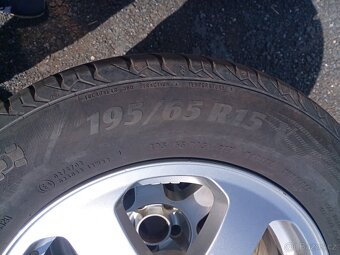 Alu kola 5x100, ET 43 vč. pneu 195/65 R 15 - 8