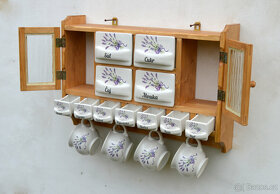 Police s kořenky do kuchyně - motiv levandule - 8