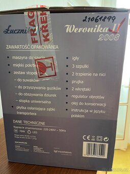 Prodám nový elektrický šicí stroj Lucznik - 8