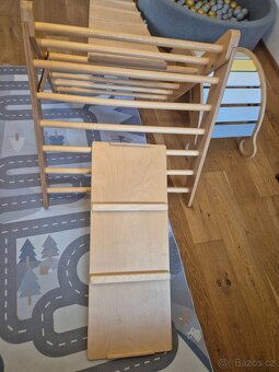 Montessori set XL piklerove trojúhelník houpačka skluzavka - 8