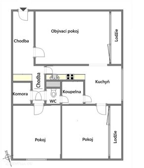 Prodej byty 3+1, 81 m2 - Praha - Vokovice, ev.č. 00042 - 8