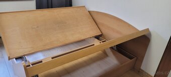 Prodám manželskou postel s úložným prostorem - 8