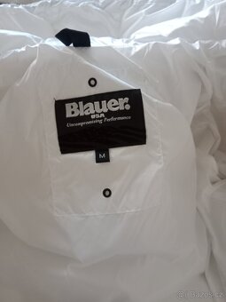 Blauer vysoce luxusní zimní péřový kabát - 8