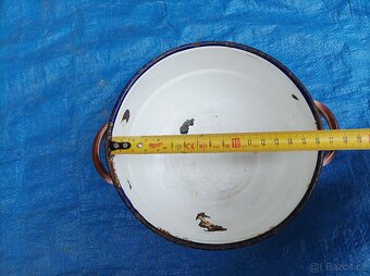 Smaltovaná miska s uchy, průměr 16 cm - 8