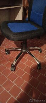 Kancelářské křeslo CESAR modré - kolečková židle - 8