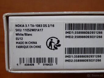 Telefon Nokia 3.1 Dual SIM - nový - 8