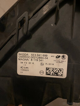 Mlhové světlo levé Škoda Octavia 4 - 8