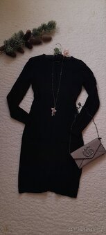 Just Woman černé copánkové svetrové šaty - 8