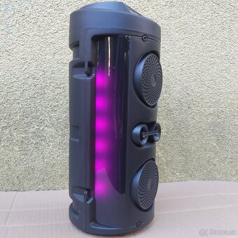 Solární bluetooth reproduktor 16W, výška 40 cm, mikrofon, dá - 8