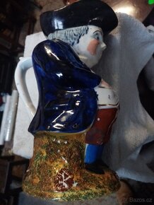 Starožitný keramický glazurovaný džbán - 8