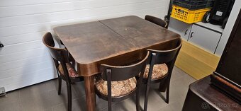 Starožitná stěna + stůl a židle - 8