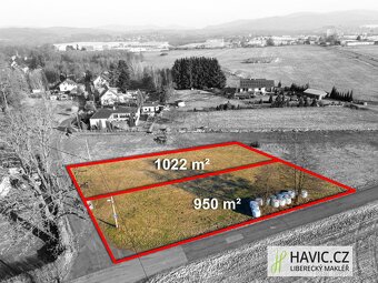 Prodej stavebních pozemků, 950 m2 a 1.022 m2, Liberec XX-Ost - 8
