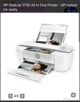 Barevná tiskárna HP DeskJet 3750 záruka + 4 tonery - 8