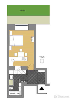 Pronájem 1+kk, 33m2, Praha - Vršovice - 8