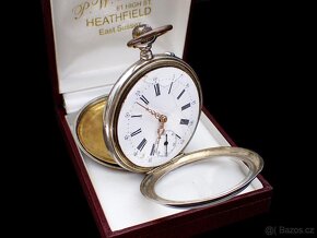 Švýcarské stříbrné kapesní hodinky - 8