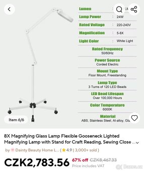 Nová kosmetická lampa 120 Led, 24W - 8