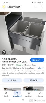 Odpadkový koš do skříňky..Nový..NABER - 8