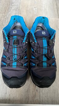 Modré trekkingové boty Salomon X Ultra 3 GTX. Crosspeedové g - 8