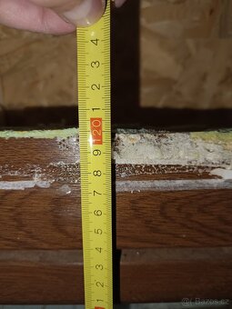 Plastové dvoukřídlé okno Rehau - bílá, zlatý dub - 8