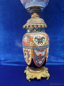 Petrolejová lampa, japonský motiv - 8