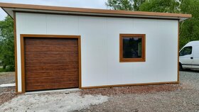Montovaná izolovaná garáž 4x6m, sendvičové panely 8/10cm. - 8