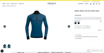 Nové merino tričko Devold Wool Mesh 190 Zip Neck Man - 8