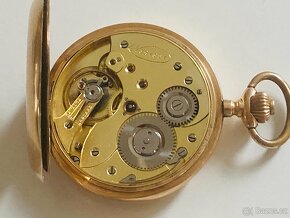 Zlaté 14-karátové kapesní hodinky Systéme Glashütte, 89 g - 8