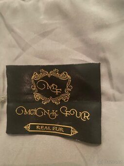 Nádherný nový kabátek s pravou kožešinou, velikost L - 8