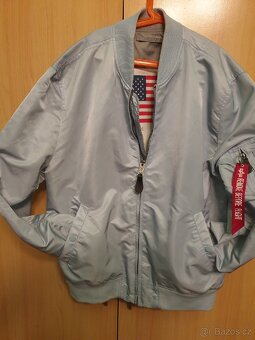 Pánská bunda bomber Alpha industries vel.XL,barva-air blue - 8
