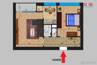 Pronájem bytu 2+1, 51 m², Kutná Hora, ul. Puškinská - 8