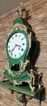 Konzolové francouzské hodiny 100 cm.rok 1800 + - dřevo,bronz - 8