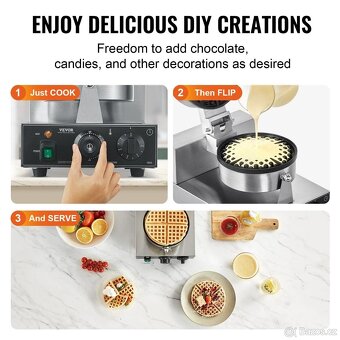 Komerční vaflovač na 4 vějířové vafle - 8