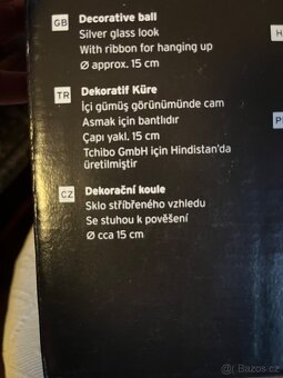 Nové skleněné koule Tchibo na zavěšení 15 cm 2 Ks - 8