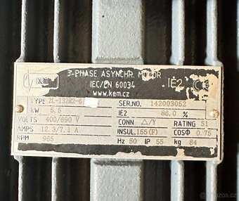 Třífázový elektromotor 400V 0.37 0.55 1.1 1.5 2.2 4 5.5kW - 8