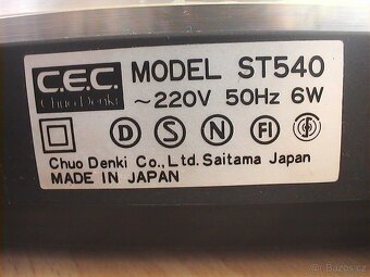 gramofon C.E.C. CHUO DENKI ST-540 DIRECT DRIVE JAPAN - 8