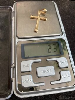 Řetízek plný+Přívěsek Žluté zlato 585/1000 14k - 8