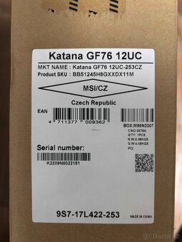 Herní NTB MSI KATANA GF76 12UC-253CZ - 8