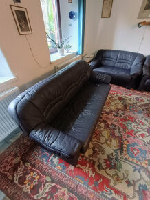 Sedací souprava rustikální+kožená souprava - 8